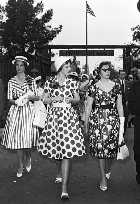 Princess Margrethe of Denmark (center) Outside Frontierland 1960