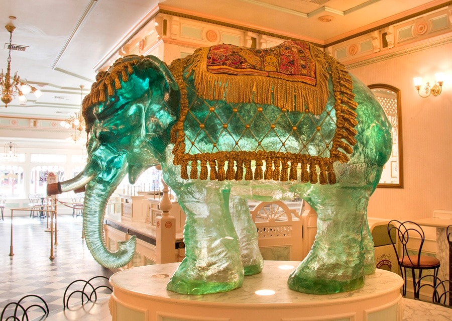 Lucite Elephant at the Back of Gibson Girl Ice Cream Parlor