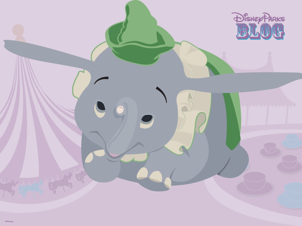 Dumbo the Flying Elephant Desktop Wallpaper