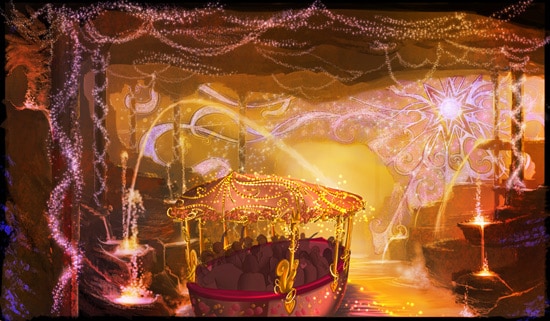 A Rendering from the new dark ride that will be part of Shanghai Disneyland’s Enchanted Storybook Castle.