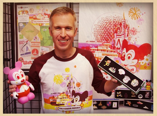 Disney Parks Blog Author Steven Miller with The Florida Project Vinylmation and Disney Pins