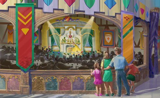 Rendering of New ‘Beauty and the Beast’ Stage at Fantasy Faire