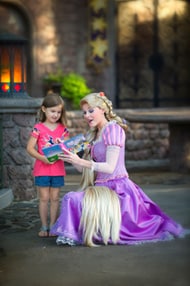 Ava Meets Rapunzel at Magic Kingdom Park