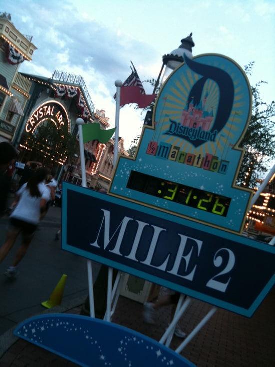 Mile 2 of the Disneyland Half Marathon