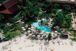 In 2001, the Nanea Volcano Pool replaced the original swimming pool (seen here) at Disney’s Polynesian Resort.
