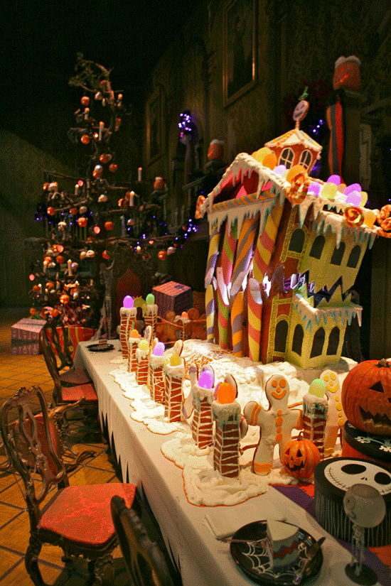 First Look at the Freaky Gingerbread House in Haunted Mansion Holiday