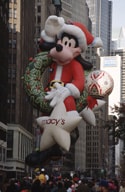 Santa Goofy at the Macy's Thanksgiving Day Parade in 1992 (Courtesy of Getty Images)