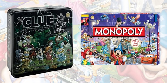 The Twilight Zone Tower of Terror Clue and Disney Theme Park Edition Monopoly Board Games