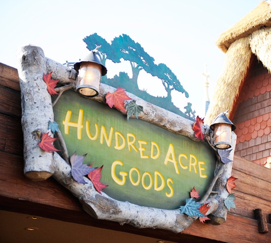 Hundred Acre Goods sign at Magic Kingdom Park