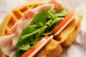 Ham, Salty Prosciutto and Cheese Waffle Sandwich Available at Magic Kingdom Park