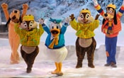 Disney Characters in Mickey’s Winter Wonderland Show at Disneyland Paris
