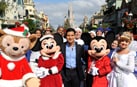 Host Mario Lopez is Greeted by Mickey Mouse and Minnie Mouse