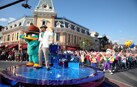 Host Nick Cannon tapes a segment with Agent P from ‘Phineas & Ferb.’
