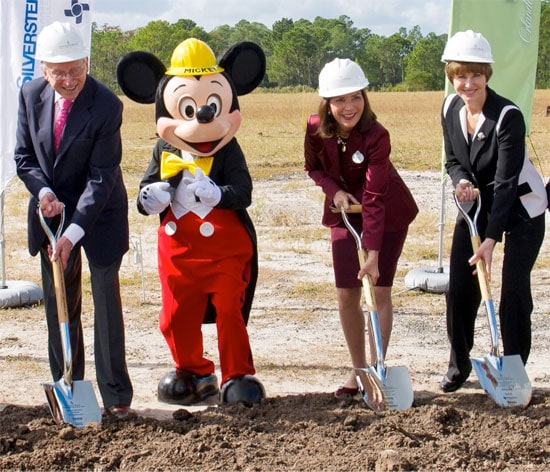 Four Seasons Groundbreaking Ceremony, Which Included Mickey Mouse, Meg Crofton, President of Walt Disney Parks and Resorts Operations, and Joint Venture Partners Silverstein Properties and Dune Real Estate