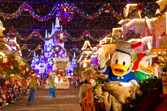 Donald Duck Celebrates the Holidays at Magic Kingdom Park
