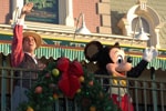 Mickey Mouse Waves to Guests During the Magic Kingdom Welcome Show at Walt Disney World Resort