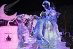Cinderella Ice Sculpture, Featured in the Interpretation of Disneyland Paris Enchanted Christmas for the 10th International Snow & Ice Sculpture Festival in Bruges, Belgium