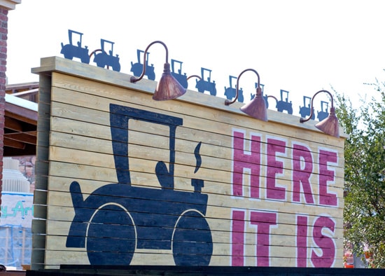 'Here It Is!' Sign at Cars Land at Disney California Adventure Park