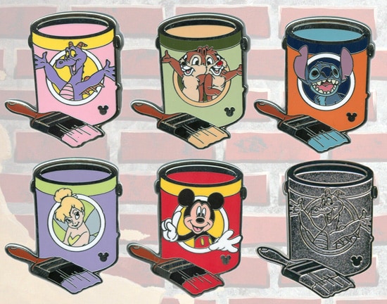 New Hidden Mickey Pin Series Coming to Walt Disney World Resort in 2012, Featuring Disney Characters on Paint Cans