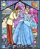Cinderella Stained Glass Window on the Façades of 'it's a small world' at Disneyland Park and Cinderella Castle at Magic Kingdom Park as Part of 'The Magic, The Memories and You!'