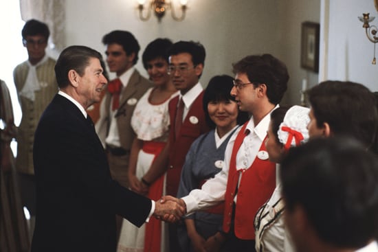 President Ronald Reagan on March 8, 1983, at Epcot