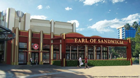 Earl of Sandwich Restaurant Coming to Downtown Disney District at the Disneyland Resort