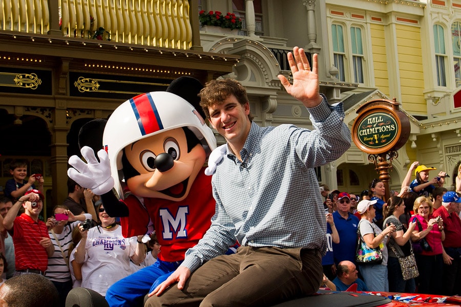 Walt Disney World Resort Parade Celebrates Super Bowl MVP Eli Manning