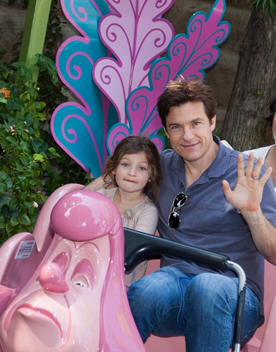Jason Bateman and Daughter Francesca in Fantasyland at Disneyland Park