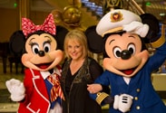 Nancy Grace with Mickey and Minnie Mouse on the Disney Fantasy