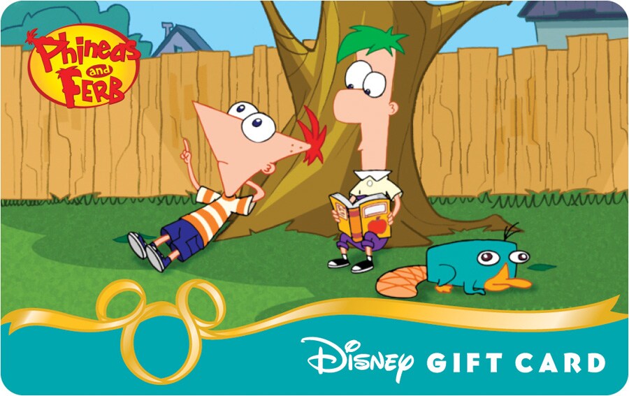 New 'Phineas & Ferb' Disney Gift Card Featuring Perry the Platypus  Available Online