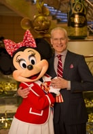 Tim Gunn with Minnie Mouse on the Disney Fantasy