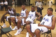 Orlando Magic Training Camp brings Coach Chuck Daly’s squad to Disney’s fieldhouse prior to the Magic franchise’s ninth season. Penny Hardaway, Nick Anderson, and Horace Grant highlighted the Magic roster. The Magic returned to train at Disney in 2003.