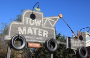 Attraction Marquee for Mater’s Junkyard Jamboree in Cars Land, Opening June 15 at Disney California Adventure Park