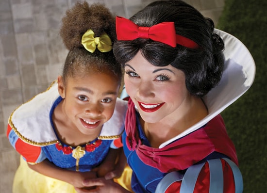 Snow White Participating in the Princess for a Day In-Room Celebration at the Walt Disney Word Resort