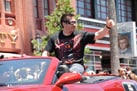 Ray Park, Known to the Film Galaxy as Darth Maul, Rides in the ‘Legends of the Force’ Motorcade