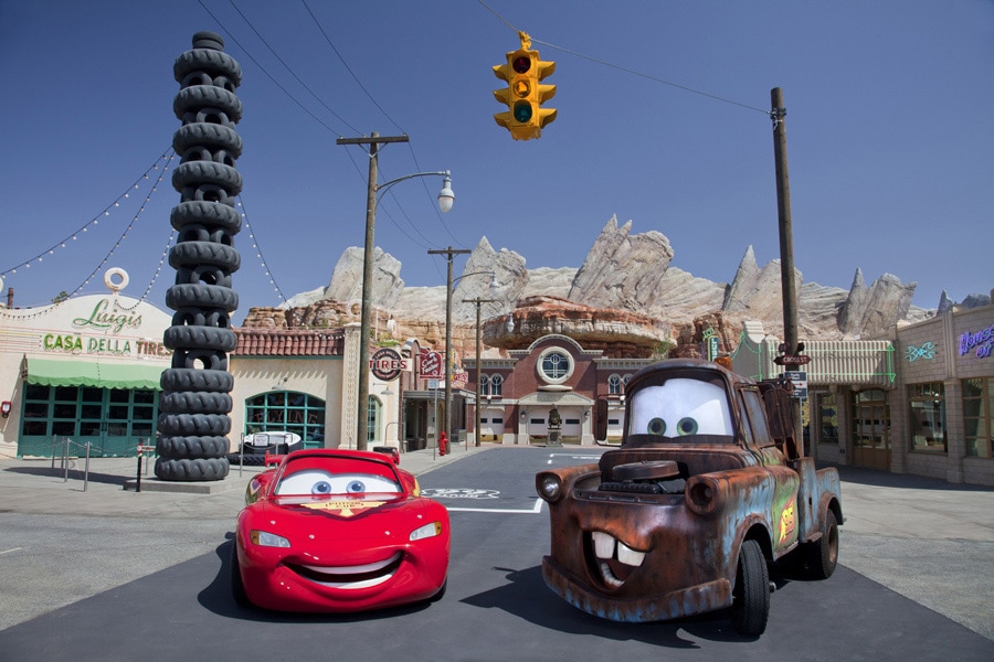 Lightning Mcqueen And Mater Come Home To Cars Land At Disney