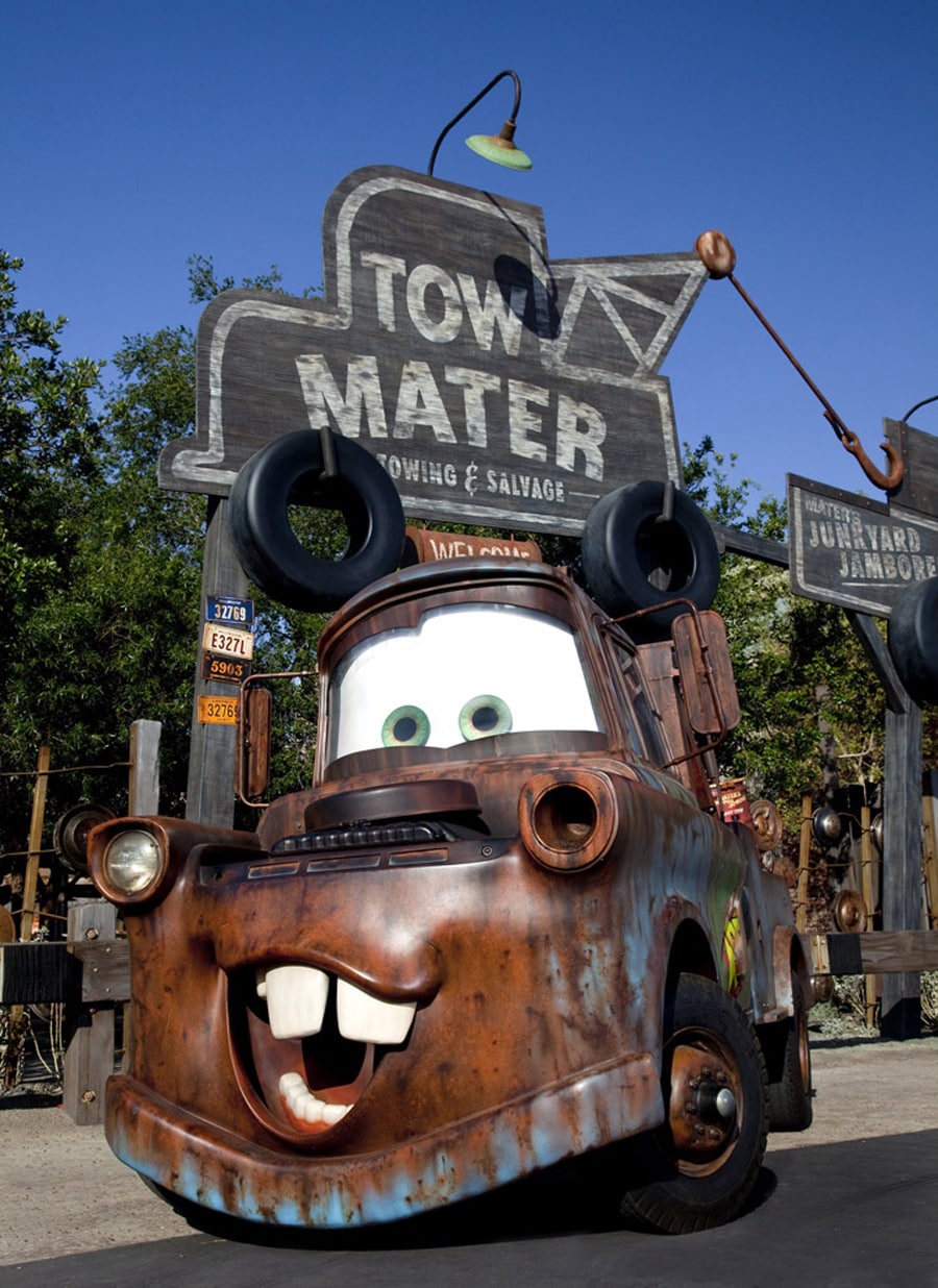 Cars Lightning McQueen and Tow Mater at Walt Disney World and