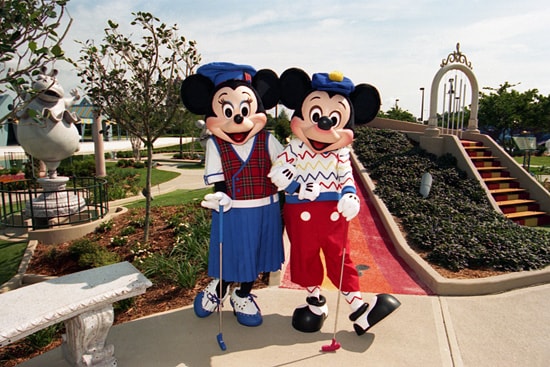 Minnie and Mickey Trying Their Luck at Fantasia Gardens and Fantasia Fairways in May 1996