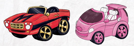 Sketches for the ‘Car Show at Disneyland’ Pin Collection