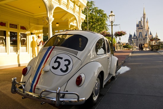 Herbie the Love Bug on Main Street, U.S.A., in Magic Kingdom Park