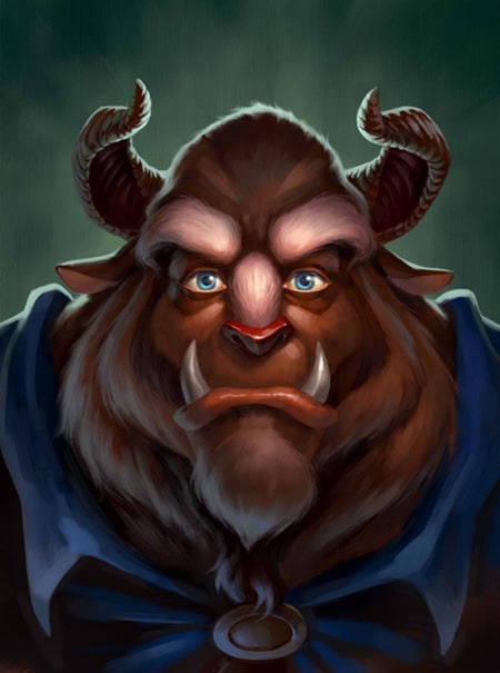 This Portrait of Beast Will Adorn the Walls of the Be Our Guest Restaurant at New Fantasyland at Magic Kingdom Park
