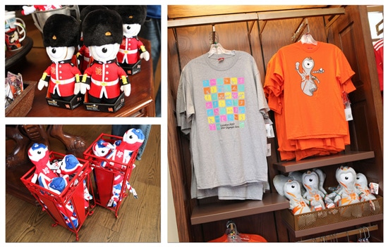 Merchandise for Official Olympic Mascot Wenlock at the United Kingdom Pavilion in Epcot