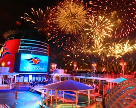 Fireworks Greet the Disney Magic as it Arrives to Barcelona for the First Time in 2007