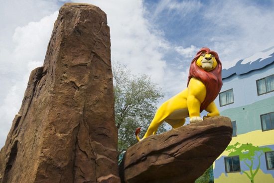Step Into the Adventure with Simba in the Lion King Courtyard at Disney's Art of Animation Resort