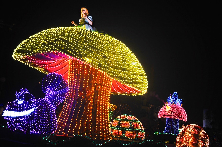 An After-Dark View of Magic Kingdom Park's Main Street Electrical Parade