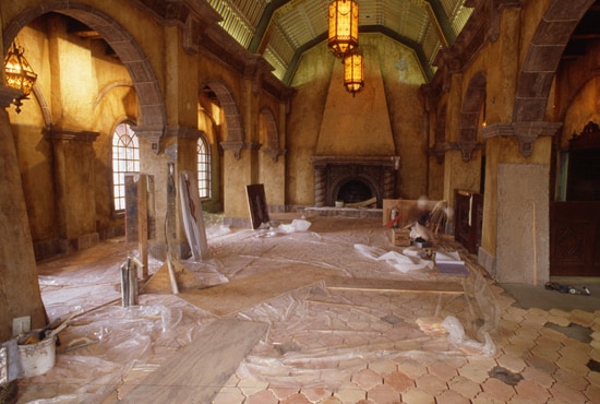 The Lobby of the Twilight Zone Tower of Terror at Disney's Hollywood Studios, Under Construction in May 1994