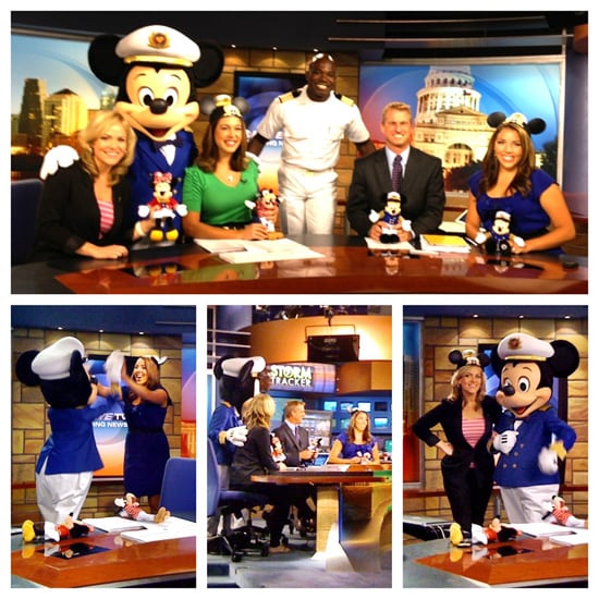 Captain Mickey and Disney Magic Cruise Director Clayton Receive a Texas-sized Welcome in Austin, Texas, from KEYE-TV's Erica Harpold, Mileka Lincoln, Hunter Ellis and Allison Miller