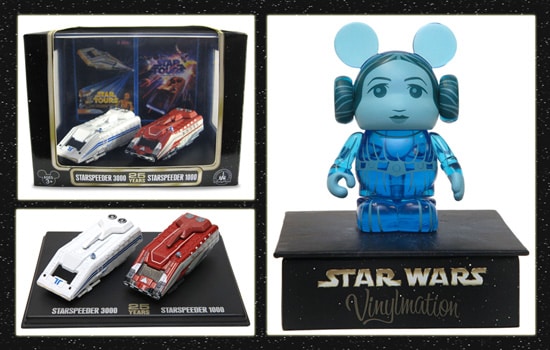 Princess Leia Vinylmation and Starspeeder Figures from Disney Theme Park Merchandise