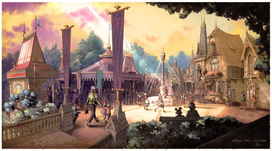 Artist Rendering of the New Fantasy Faire Coming to Disneyland Park in 2013