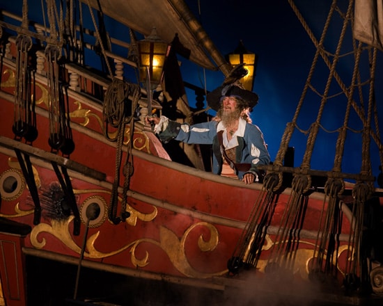 Captain Barbossa in Pirates of the Caribbean at Magic Kingdom Park